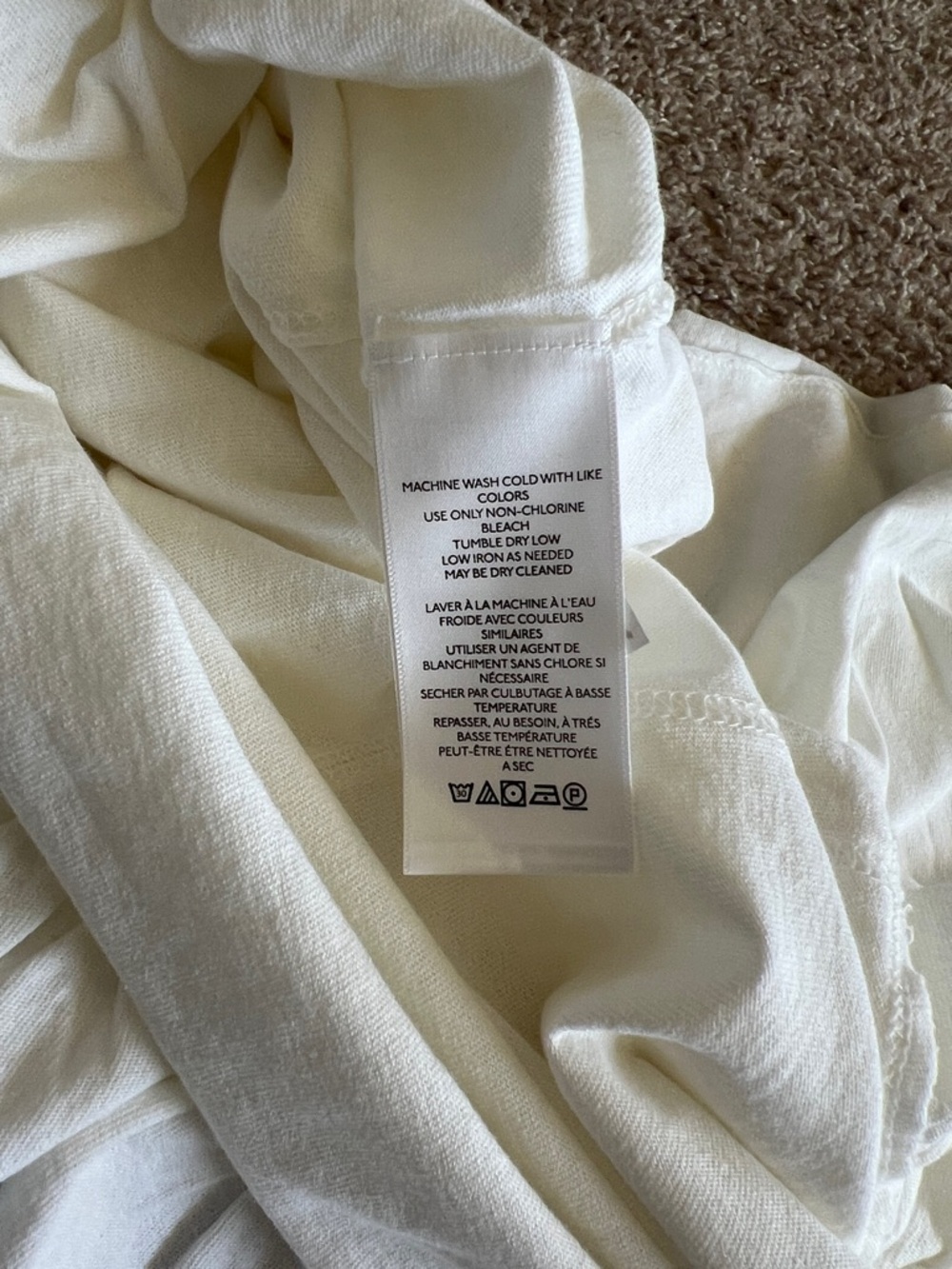 We The Free Ivory Ruffle-Hem Short Sleeve Tee - Picture 4 of 5